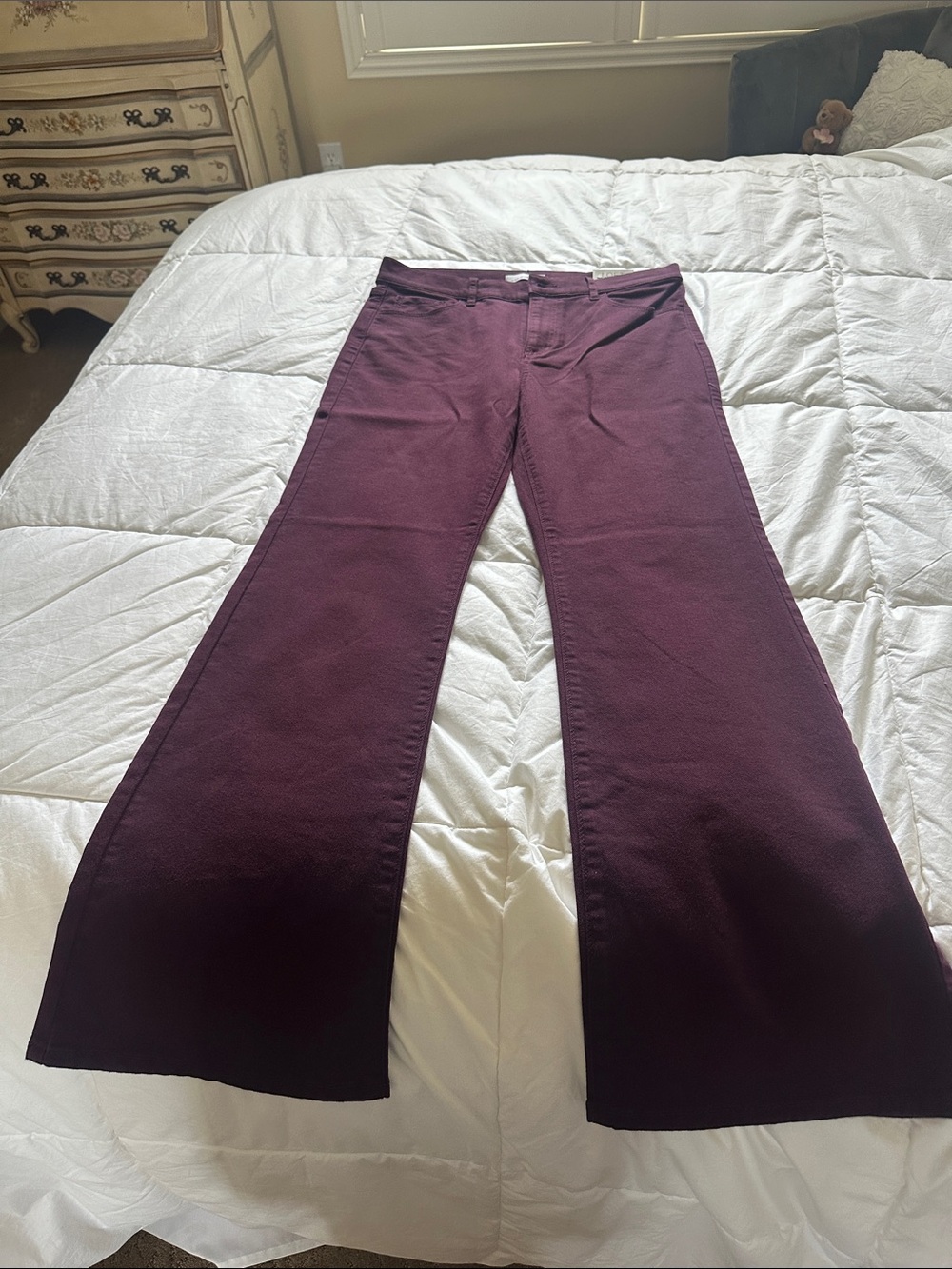 Women’s Relaxed-Flare Jeans in Deep Plum